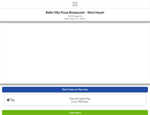 Tablet Screenshot of bellavillapizzarestaurant.com